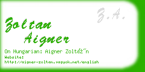 zoltan aigner business card